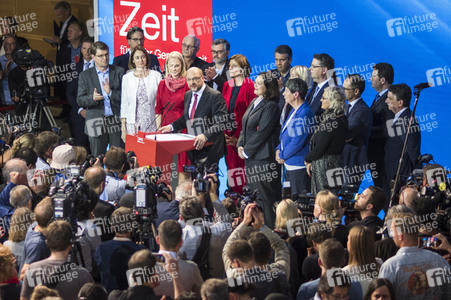 Bundestagswahlabend bei der SPD in Berlin