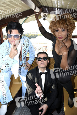 Photocall zur Muscial-Tournee mit Tina Turner, Elvis und Falco auf dem Oktoberfest in München