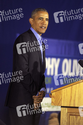 Barack Obama auf einer Wahlkampfveranstaltung in Newark