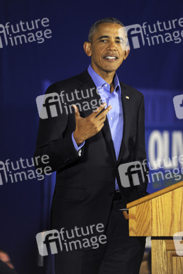 Barack Obama auf einer Wahlkampfveranstaltung in Newark
