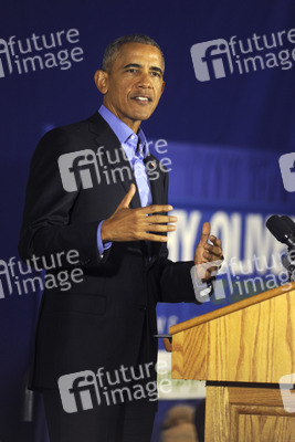 Barack Obama auf einer Wahlkampfveranstaltung in Newark