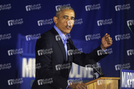 Barack Obama auf einer Wahlkampfveranstaltung in Newark