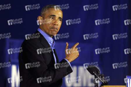 Barack Obama auf einer Wahlkampfveranstaltung in Newark