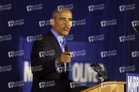 Barack Obama auf einer Wahlkampfveranstaltung in Newark