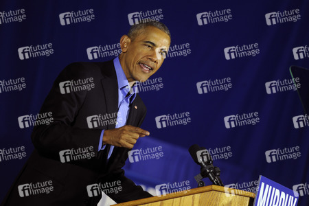 Barack Obama auf einer Wahlkampfveranstaltung in Newark