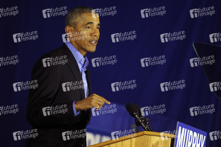 Barack Obama auf einer Wahlkampfveranstaltung in Newark