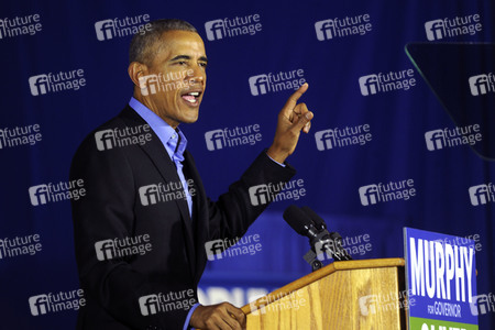 Barack Obama auf einer Wahlkampfveranstaltung in Newark