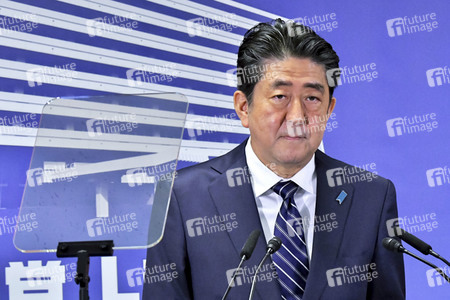 Pressekonferenz mit Shinzo Abe in Tokio