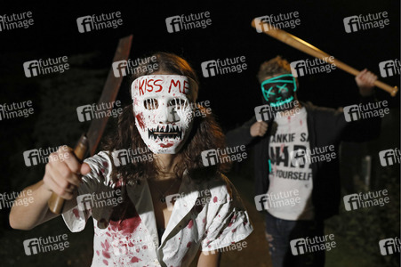 Photoshooting mit 'The Purge' Fans in Eldagsen