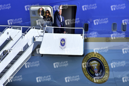 Ankunft von Donald Trump in Fussa