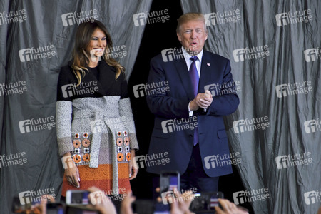 Ankunft von Donald Trump in Fussa