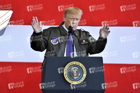 Ankunft von Donald Trump in Fussa