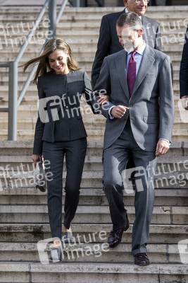 Letizia und Felipe von Spanien bei der Biblioteca Nacional in Madrid