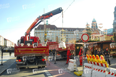Sicherheitsmaßnahmen beim Striezelmarkt in Dresden