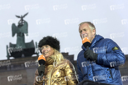 Probe zur Silvester Party am Brandenburger Tor in Berlin