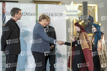 Angela Merkel empfängt die Sternsinger in Berlin