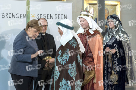 Angela Merkel empfängt die Sternsinger in Berlin