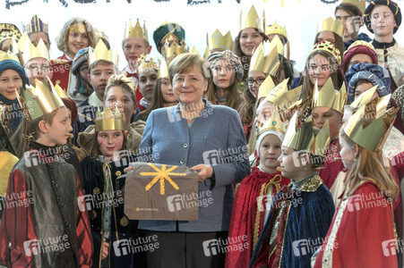 Angela Merkel empfängt die Sternsinger in Berlin