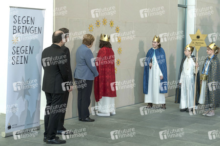 Angela Merkel empfängt die Sternsinger in Berlin