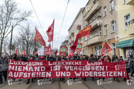 99. Jahrestag der Ermordung von Rosa Luxemburg und Karl Liebknecht in Berlin