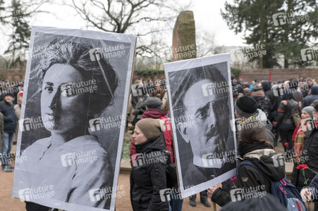 99. Jahrestag der Ermordung von Rosa Luxemburg und Karl Liebknecht in Berlin