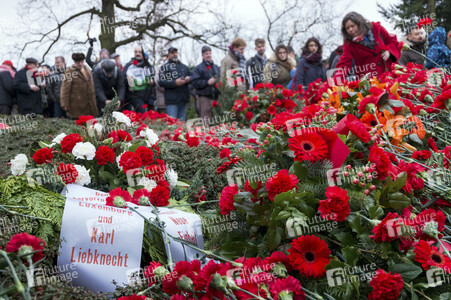 99. Jahrestag der Ermordung von Rosa Luxemburg und Karl Liebknecht in Berlin