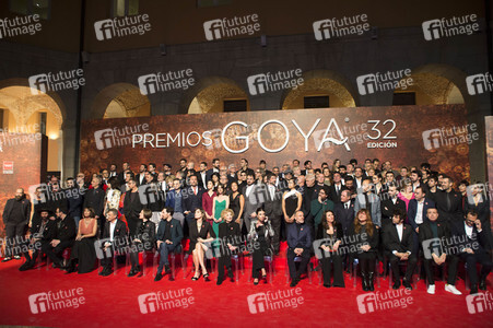 Treffen der Nominierten der 32. Goya Filmpreis Verleihung in Madrid