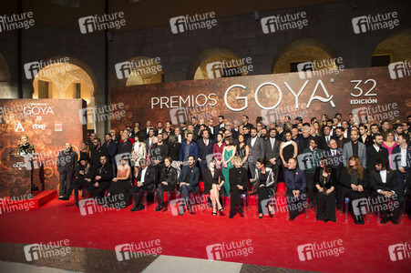 Treffen der Nominierten der 32. Goya Filmpreis Verleihung in Madrid