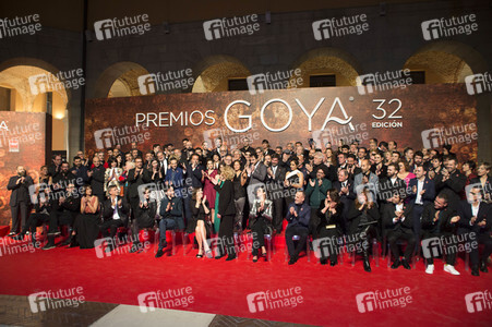 Treffen der Nominierten der 32. Goya Filmpreis Verleihung in Madrid