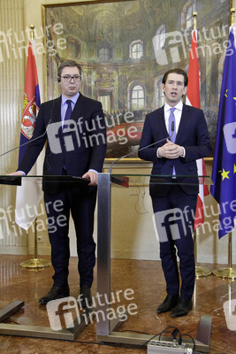 Pressekonferenz mit Sebastian Kurz und Aleksandar Vucic in Wien