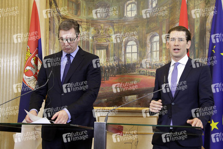 Pressekonferenz mit Sebastian Kurz und Aleksandar Vucic in Wien