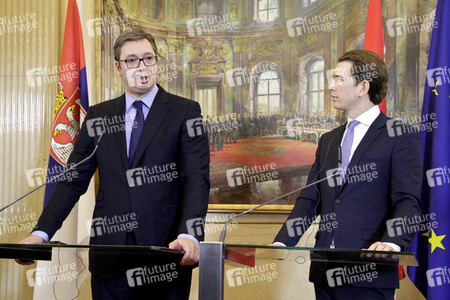 Pressekonferenz mit Sebastian Kurz und Aleksandar Vucic in Wien