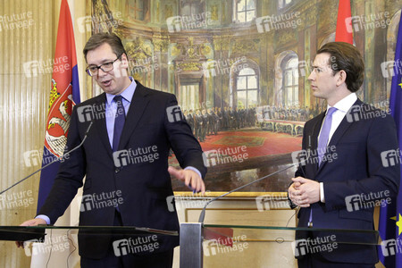 Pressekonferenz mit Sebastian Kurz und Aleksandar Vucic in Wien