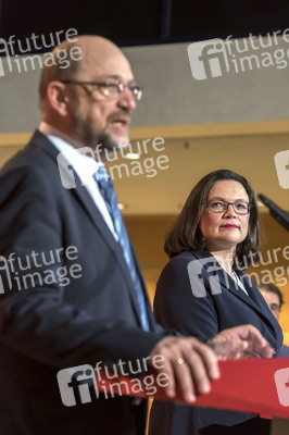 SPD-Pressekonferenz zu den Koalitionsverhandlungen in Berlin
