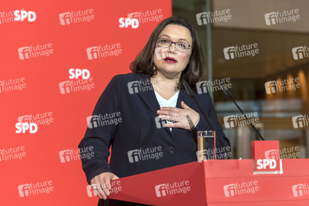 SPD-Pressekonferenz zu den Koalitionsverhandlungen in Berlin