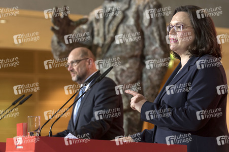 SPD-Pressekonferenz zu den Koalitionsverhandlungen in Berlin