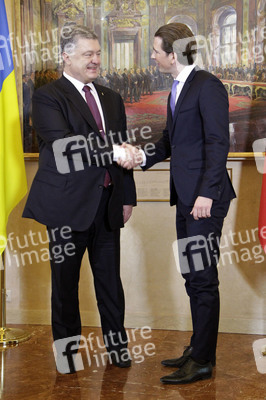 Pressekonferenz mit Sebastian Kurz und Petro Poroschenko in Wien