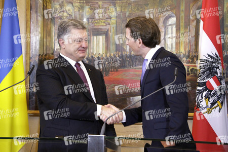 Pressekonferenz mit Sebastian Kurz und Petro Poroschenko in Wien