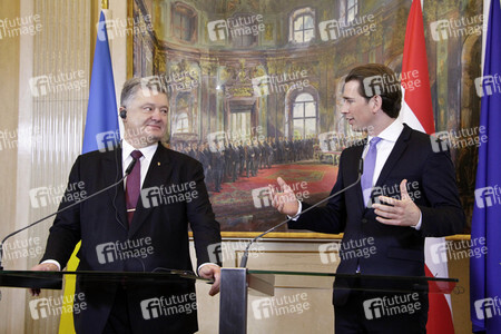 Pressekonferenz mit Sebastian Kurz und Petro Poroschenko in Wien