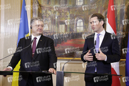 Pressekonferenz mit Sebastian Kurz und Petro Poroschenko in Wien