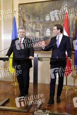 Pressekonferenz mit Sebastian Kurz und Petro Poroschenko in Wien