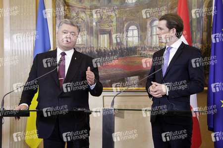 Pressekonferenz mit Sebastian Kurz und Petro Poroschenko in Wien