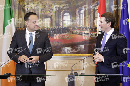Pressekonferenz mit Sebastian Kurz und Leo Varadkar in Wien