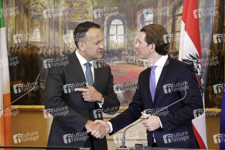 Pressekonferenz mit Sebastian Kurz und Leo Varadkar in Wien