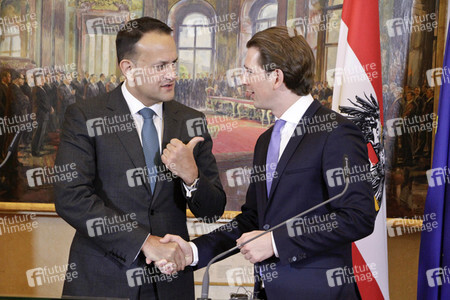 Pressekonferenz mit Sebastian Kurz und Leo Varadkar in Wien