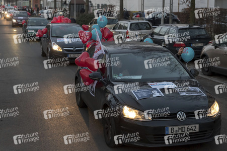 Autokorso für die Freilassung von Deniz Yücel in Berlin
