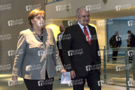Pressekonferenz mit Angla Merkel und Binali Yildirim in Berlin