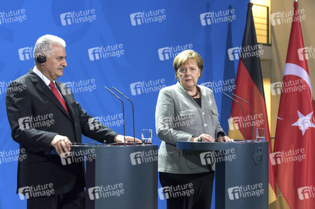 Pressekonferenz mit Angla Merkel und Binali Yildirim in Berlin