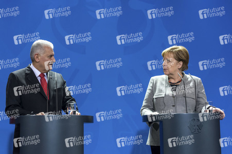 Pressekonferenz mit Angla Merkel und Binali Yildirim in Berlin
