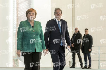 Pressekonferenz mit Angla Merkel und Paolo Gentiloni in Berlin